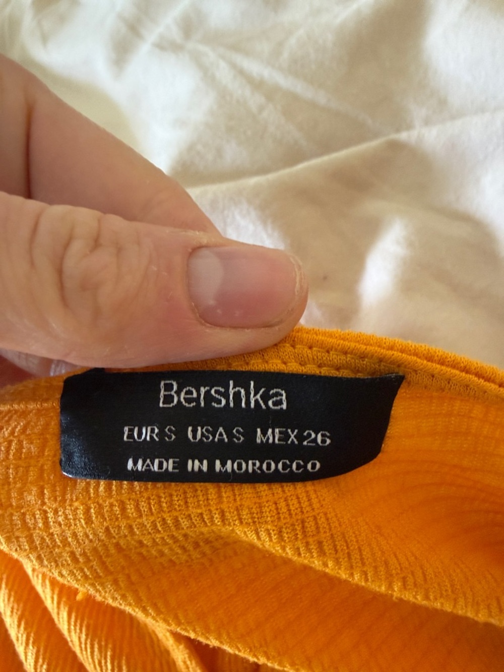 Bershka Mustard Yellow Smocked Wrap Crop Top - Picture 2 of 3